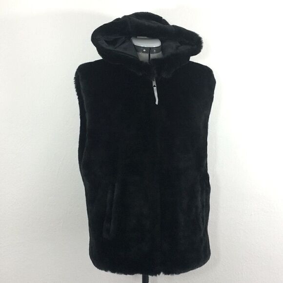 Ride Snowboard blk faux fur reversible hooded vest - Picture 1 of 8